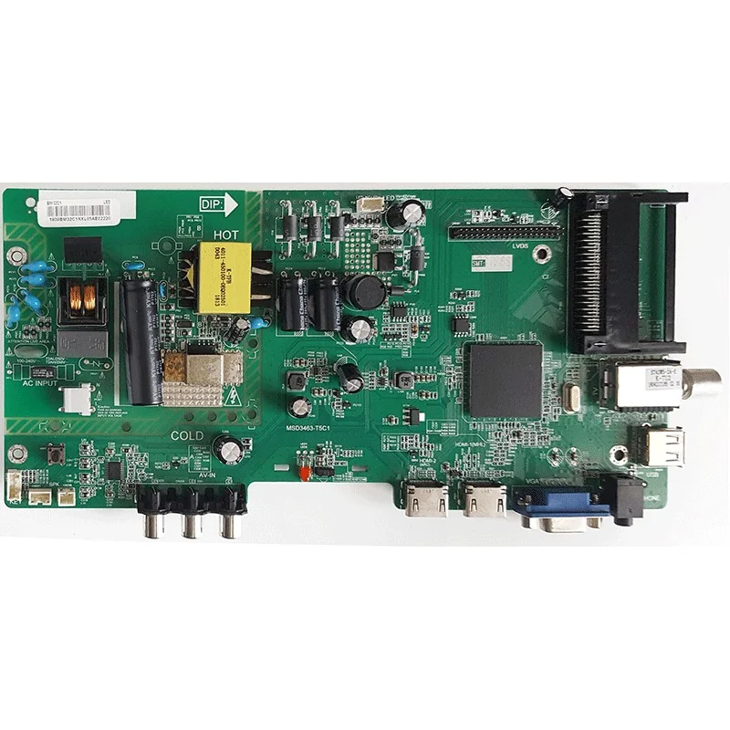 Combo-плата MSD3463-T5C1 (Mstar) для Panasonic TX-32ER250ZZ / Stream LC32LT0030W — драйвер OB3353CP, ток 450 мА, датчик 2×2R20